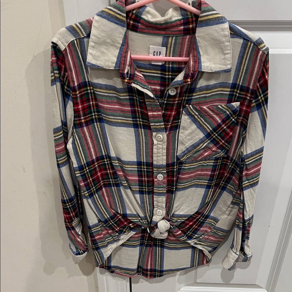 GAP Kids Multicolor Plaid Button-Down Shirt